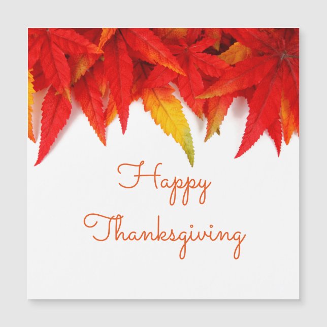 Blauwe val van Maple Leaf Red Leaves Happy Thanksg (Voorkant)