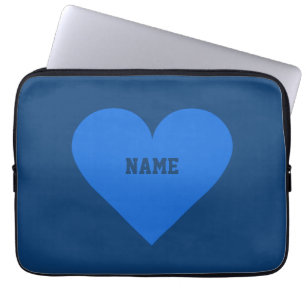 Blauwe Valentijn aangepaste laptophoezen Laptop Sleeve