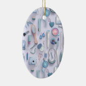 Blauwe Vanity-tabel Keramisch Ornament (Rechts)