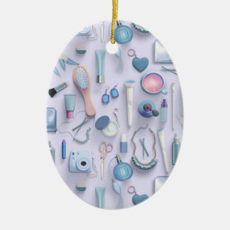 Blauwe Vanity-tabel Keramisch Ornament