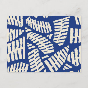 Blauwe varen laat geometrisch Abstract patroon ach Briefkaart