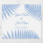 Blauwe varen Thunder_Cove Sparkling Wijnetiket (Enkel label)