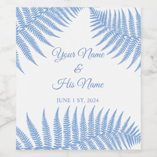 Blauwe varen Thunder_Cove Wijn Etiket (Enkel label)