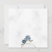 Blauwe varens religieuze uitnodiging (Achterkant)