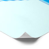 BLAUWE VASTE GEPERSONALISEERD POSTER (Hoek)