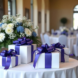 Blauwe vaste kleur #160BC4 Lint