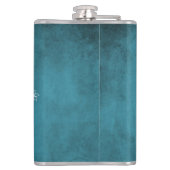 Blauwe vedervlinderbloemkolf - Aangepaste maatkolf Heupfles (Achterkant)