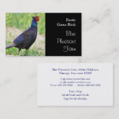 Blauwe vederwild visitekaartje (Voorkant / Achterkant)