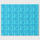 Blauwe veenvarken cadeaupapier (Vlak)