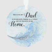 Blauwe Veer | Hemelse Kerstboom Ornament (achterkant)