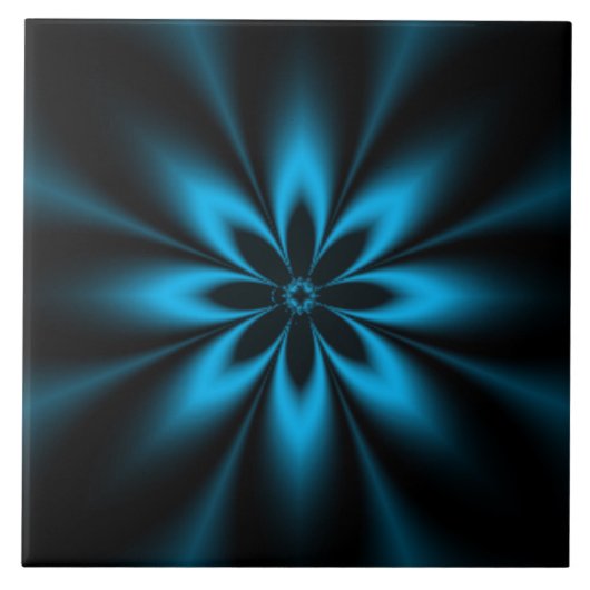 Blauwe ventilator barst tegeltje (Voorkant)