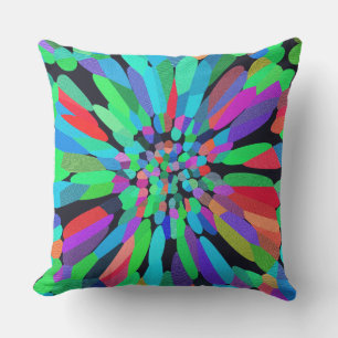 Blauwe ventilator buitenkussen