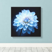 Blauwe ventilator canvas afdruk (Insitu (Houten vloer))