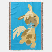 Blauwe ventilator en Cartoon Pony Deken (Voorkant Verticaal)