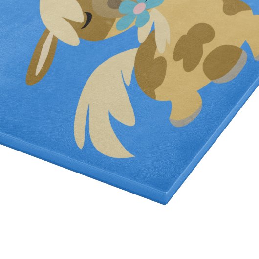 Blauwe ventilator en Pony van de Cartoon Snijplank (Hoek)