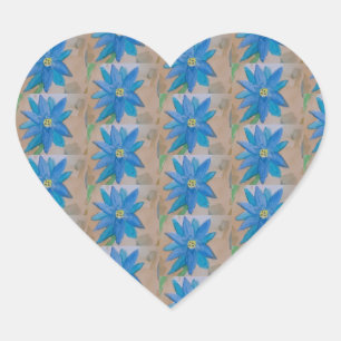 Blauwe ventilator hart sticker