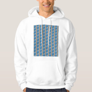Blauwe ventilator hoodie