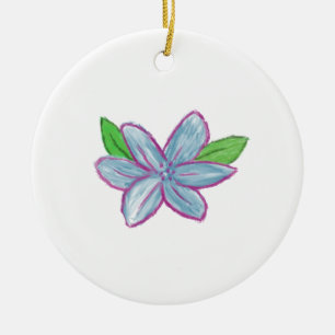 Blauwe ventilator keramisch ornament