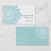 Blauwe ventilator Power Chic Stylish Visitekaartje (Voorkant / Achterkant)