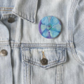 Blauwe ventilator ronde button 5,7 cm (In situ)