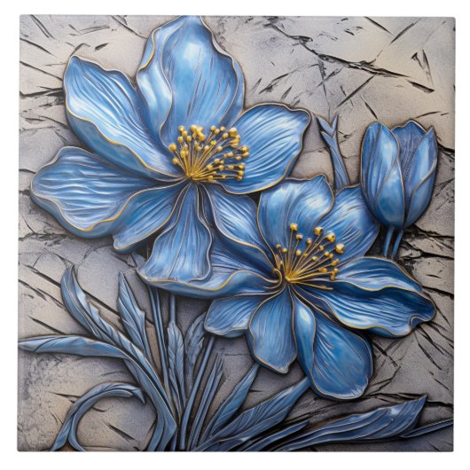 Blauwe ventilator tegeltje (Voorkant)