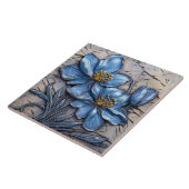 Blauwe ventilator tegeltje (Zijkant)