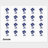 Blauwe ventilator vierkante sticker (Vel)