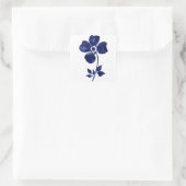 Blauwe ventilator vierkante sticker (Tas)