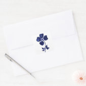 Blauwe ventilator vierkante sticker (Envelop)