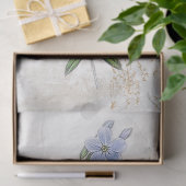 Blauwe ventilator  vlinder gekleurd ontkoppeld tissuepapier (Geschenk)