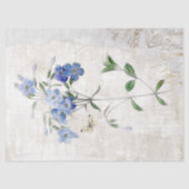 Blauwe ventilator  vlinder gekleurd ontkoppeld tissuepapier (Voorkant)