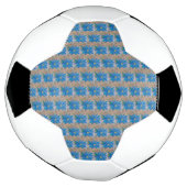 Blauwe ventilator voetbal (Gedraaid)