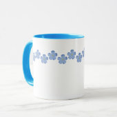 Blauwe ventilatorgrens mok (Voorkant links)