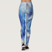 Blauwe veren leggings (Achterkant)