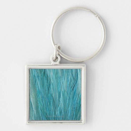 Blauwe veren sleutelhanger (Voorkant)