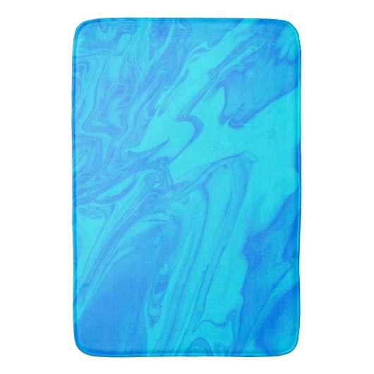Blauwe verf badmat (Voorkant Verticaal)