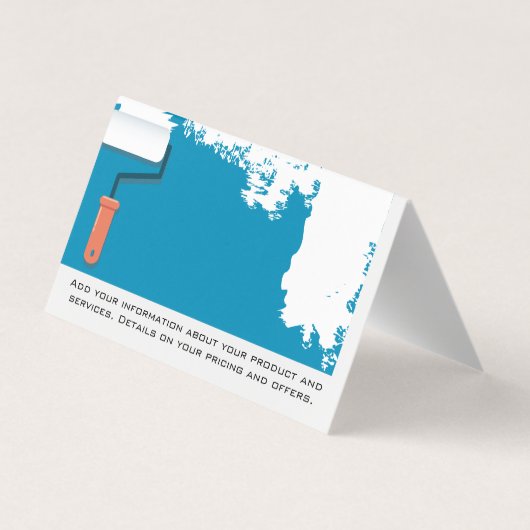 Blauwe verf | Carpinghandgereedschap Visitekaartjes (Achterkant)