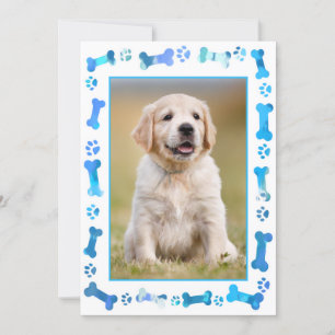 Blauwe verf drukt nieuwe pootpop kaart