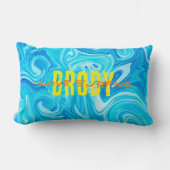 Blauwe verf zwijn waar ik van hou: OVERNAAM Ocean Kussen (Voorkant)