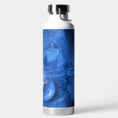 Blauwe verfbellen waterfles (Links)