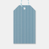 Blauwe verjaardagstaart Doodle leuk van familienaa Cadeaulabel (Achterkant)