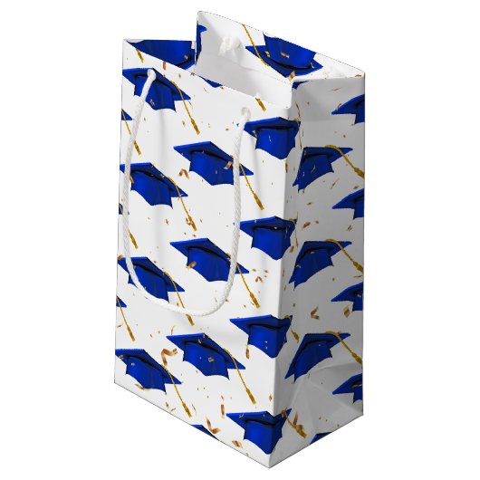 Blauwe verloopdop met Confetti Klein Cadeauzakje (Achterkant Gekanteld)