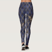 Blauwe verloopdraak schalen Leggings (Achterkant)
