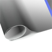 Blauwe verloopkleur vult mechanische tekenmozaïek cadeaupapier (Rol Hoek)