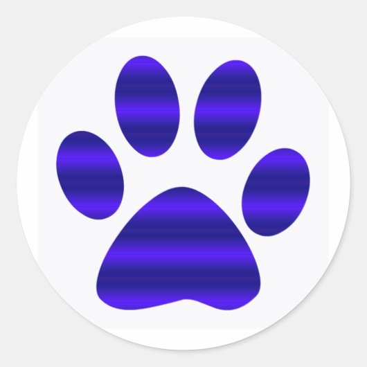 Blauwe verlooppagina afdrukken ronde sticker (Voorkant)