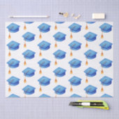 Blauwe verstuivingsdop met Afstuderen Tassels Tissuepapier (Craft)