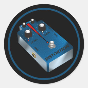 Blauwe Vervorming Ronde Sticker
