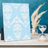 blauwe Victoriaans schedels Fotoplaat (Zijkant)