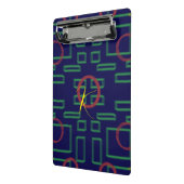 Blauwe vierkanten geometrisch mini klembord (Angled2)