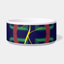 Blauwe vierkanten geometrisch voerbakje